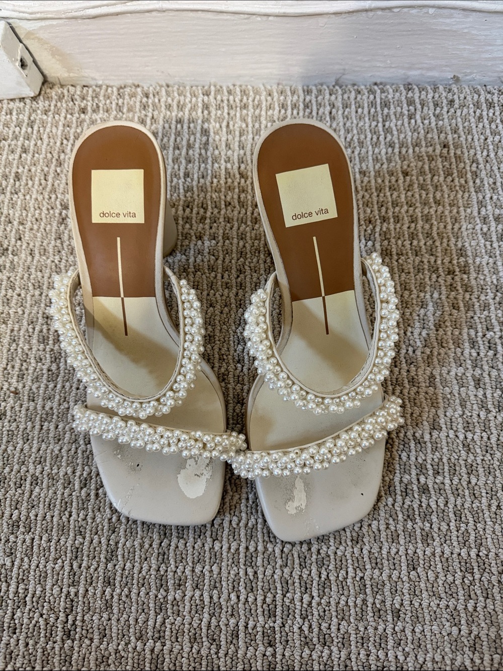 Dolce Vita Noel Heels Vanilla Pearls